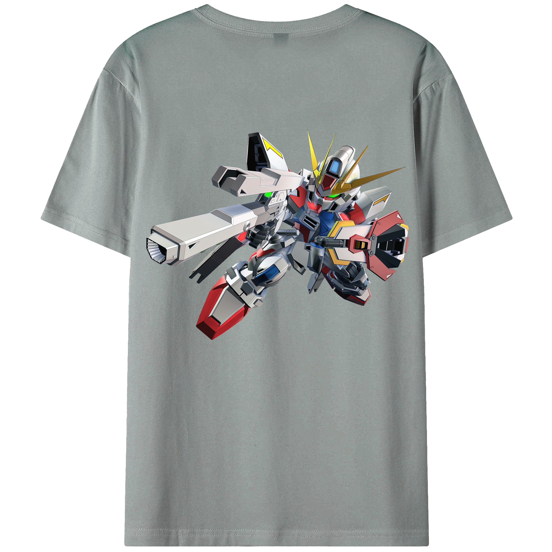 （画像用） 機動戦士ガンダム Mobile Suit Gundam 綿100％ メンズ半袖Tシャツ（バックプリント） 通気性